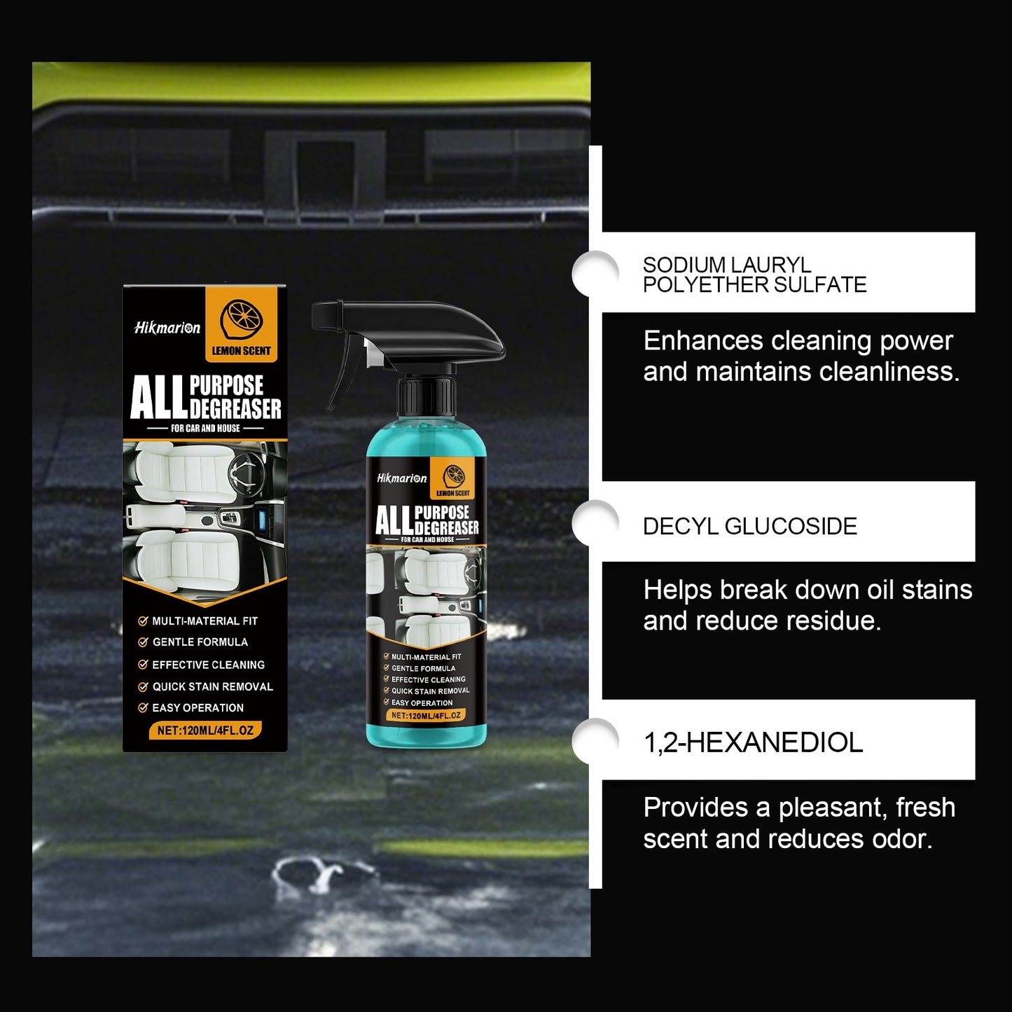 Hikmarion All Purpose Degreaser, Lemon Scent