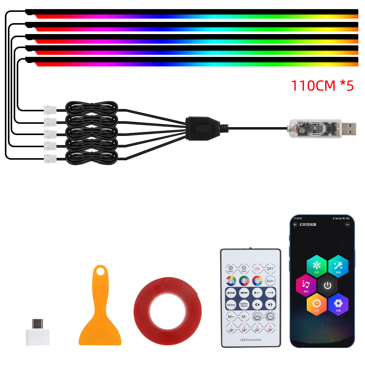 Led Strip RGB, With Contol And Mobile App