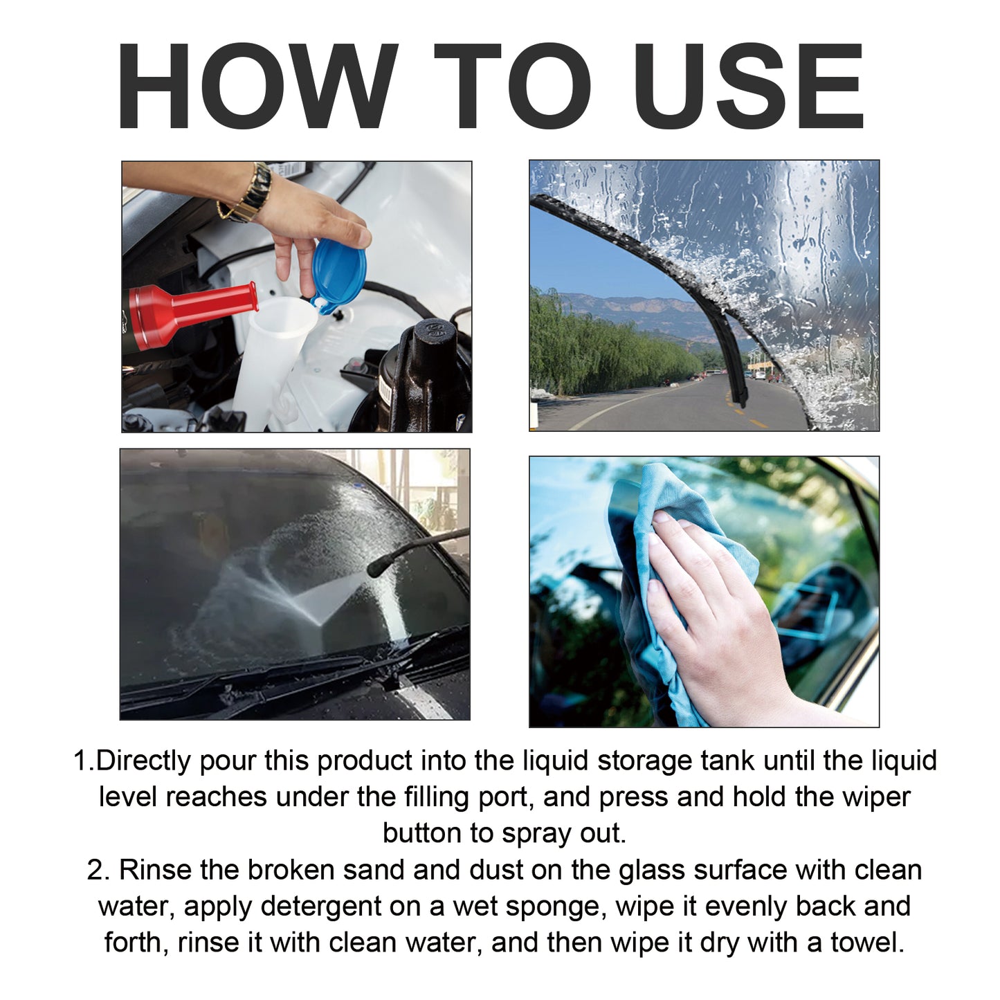 Car Windshield Cleaner With Drainage
