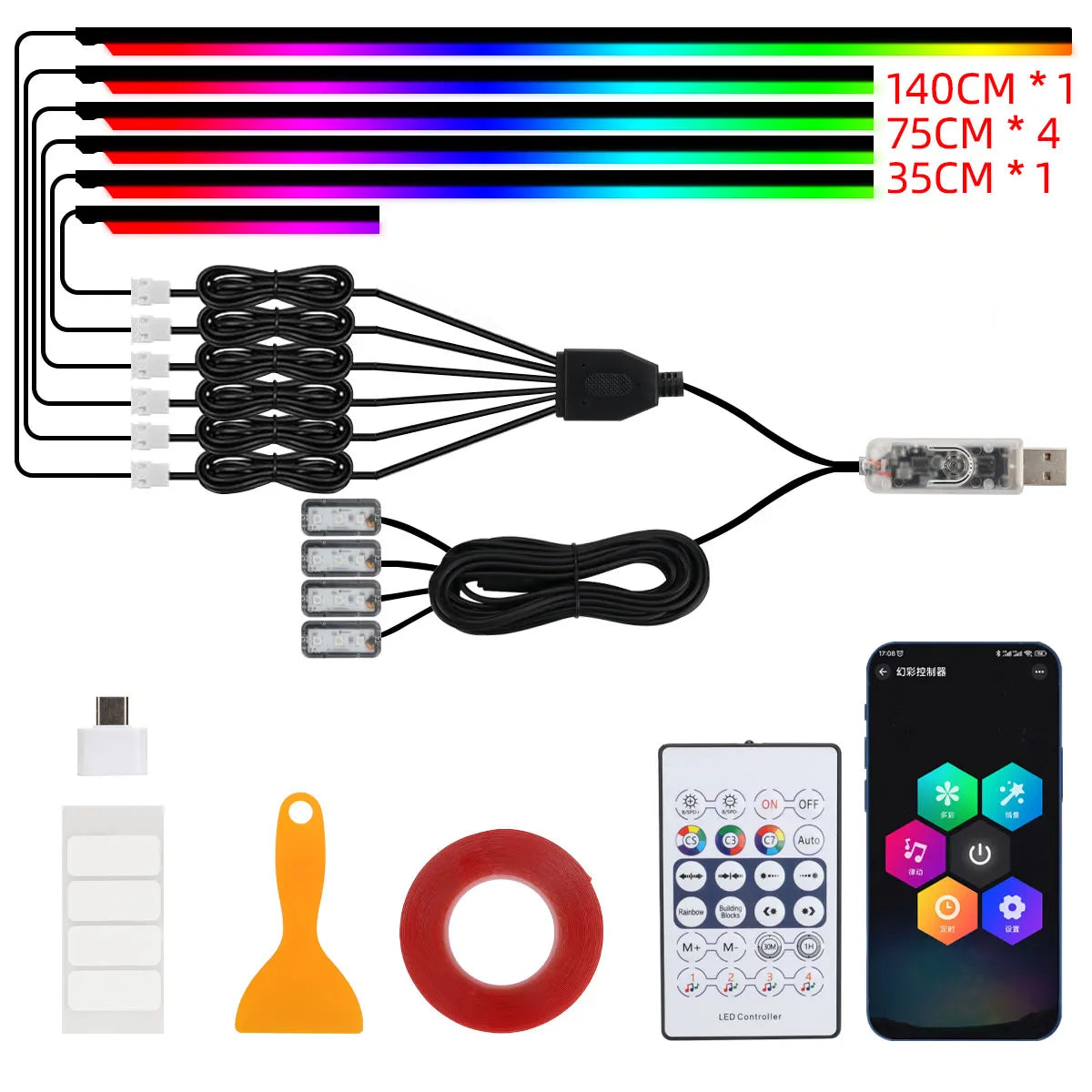 Led Strip RGB, With Contol And Mobile App